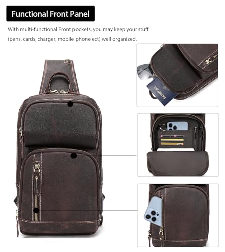 Full Grain Leather Sling Bag A99779