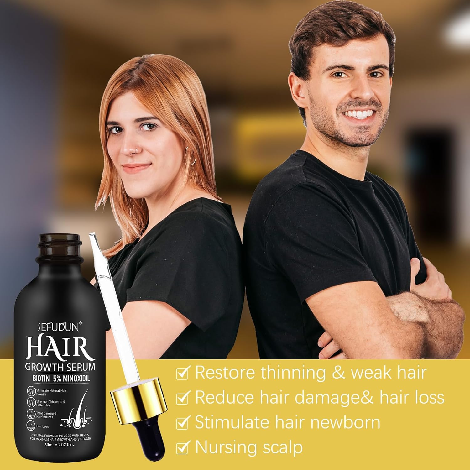 2Pack 5% Minoxidil Hair Growth Serum H9350