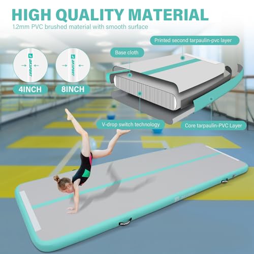 Inflatable Gymnastics Air Mat Tumble Track with Air Pump R10765
