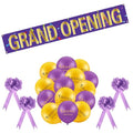 Red Grand Opening Ribbon Cutting Ceremony Kit with 10'' Scissors 40 Pcs Balloons Satin Ribbon Bows J59622