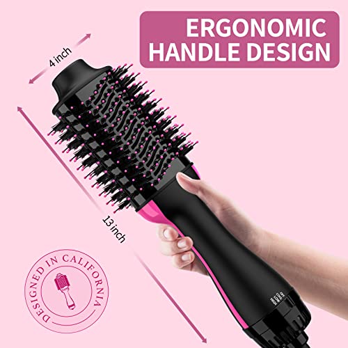 4 in 1 Hair Dryer Brush with Anti-Frizz Ceramic Titanium Barrel and Negative Ion L873621