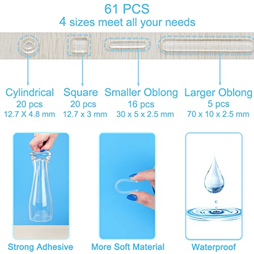 122 PCS Clear Self-Adhesive Rubber Bumper Pads S917