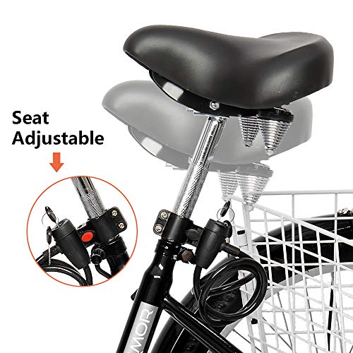 Adult Tricycle 7 Speed 24/26 Inch 3 Wheel Trike with Folding Front & Rear Basket B38096