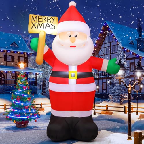 8 FT Santa Claus Inflatable with Built-in LEDs M2762