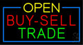 Yellow Blue Border LED Neon Sign 13 x 24 inches with Dimmer X9902