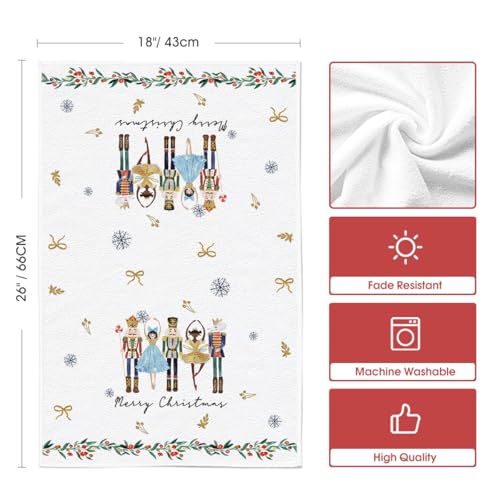 18x26 Inch Set of 4 Christmas Kitchen Towels X1395