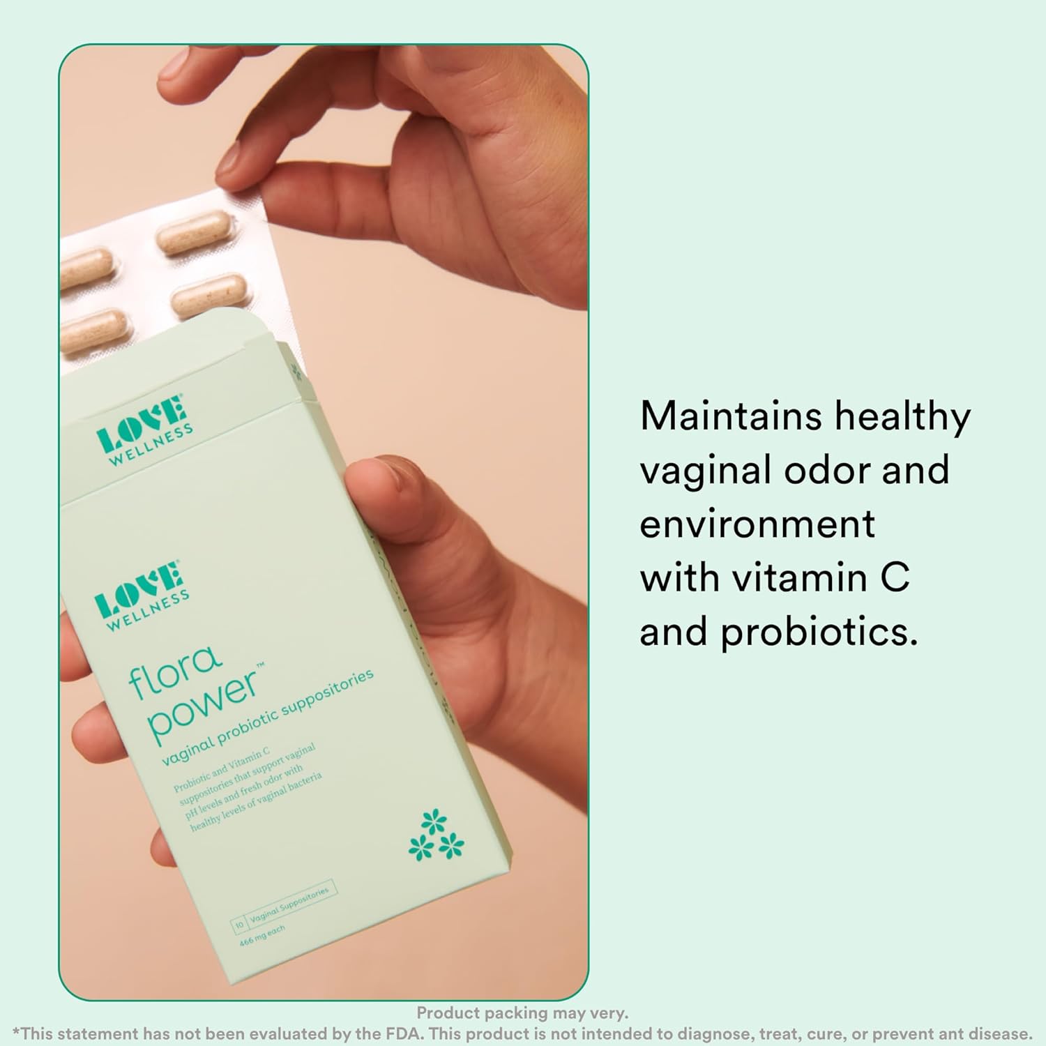 Vaginal Suppositories & Prebiotics with Probiotic Strains & Vitamin C U941206