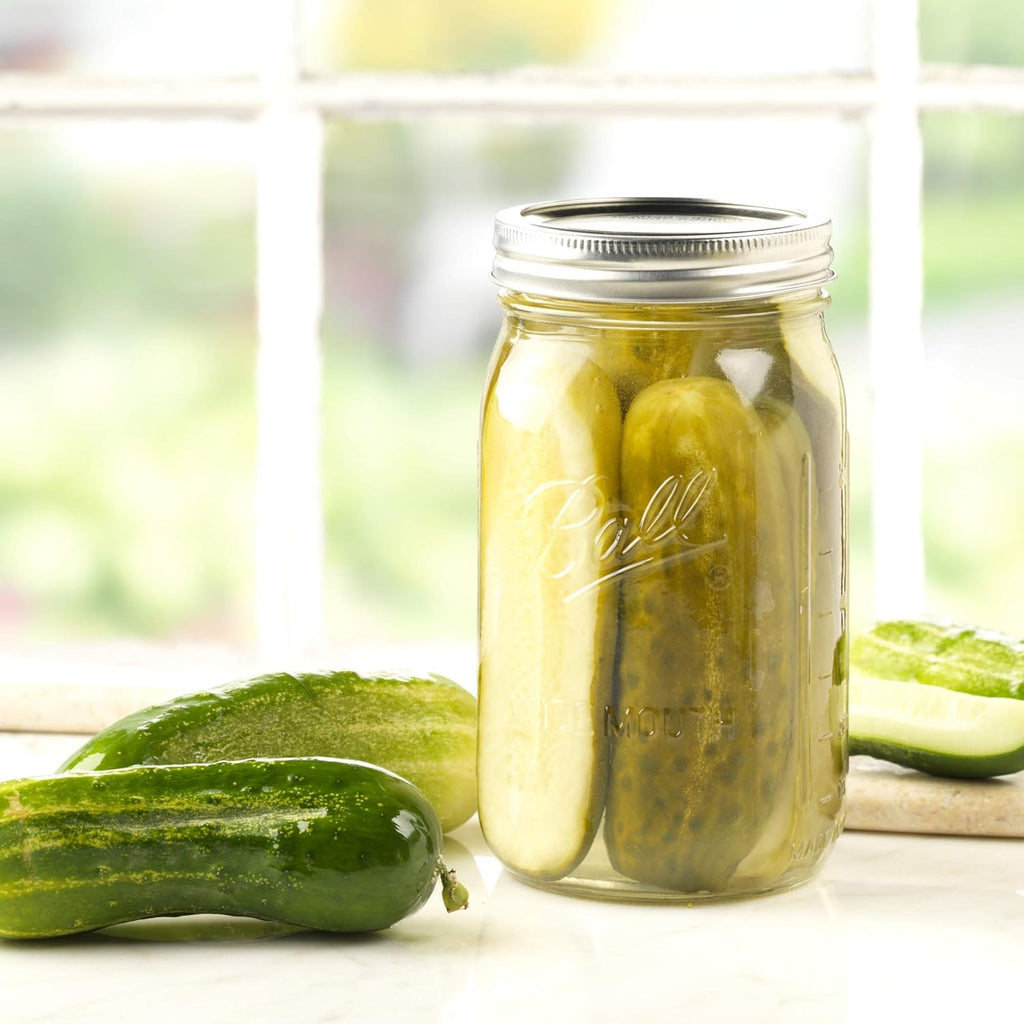 32-Ounces Quart Mason Jars with Lids and Bands, 2 Jars Y3975