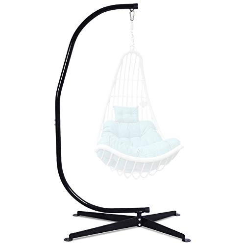 Black Heavy-Duty Steel Hammock Chair Stand Only Y8736
