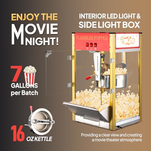 Red 16 Ounce Countertop Popcorn Machine J20000