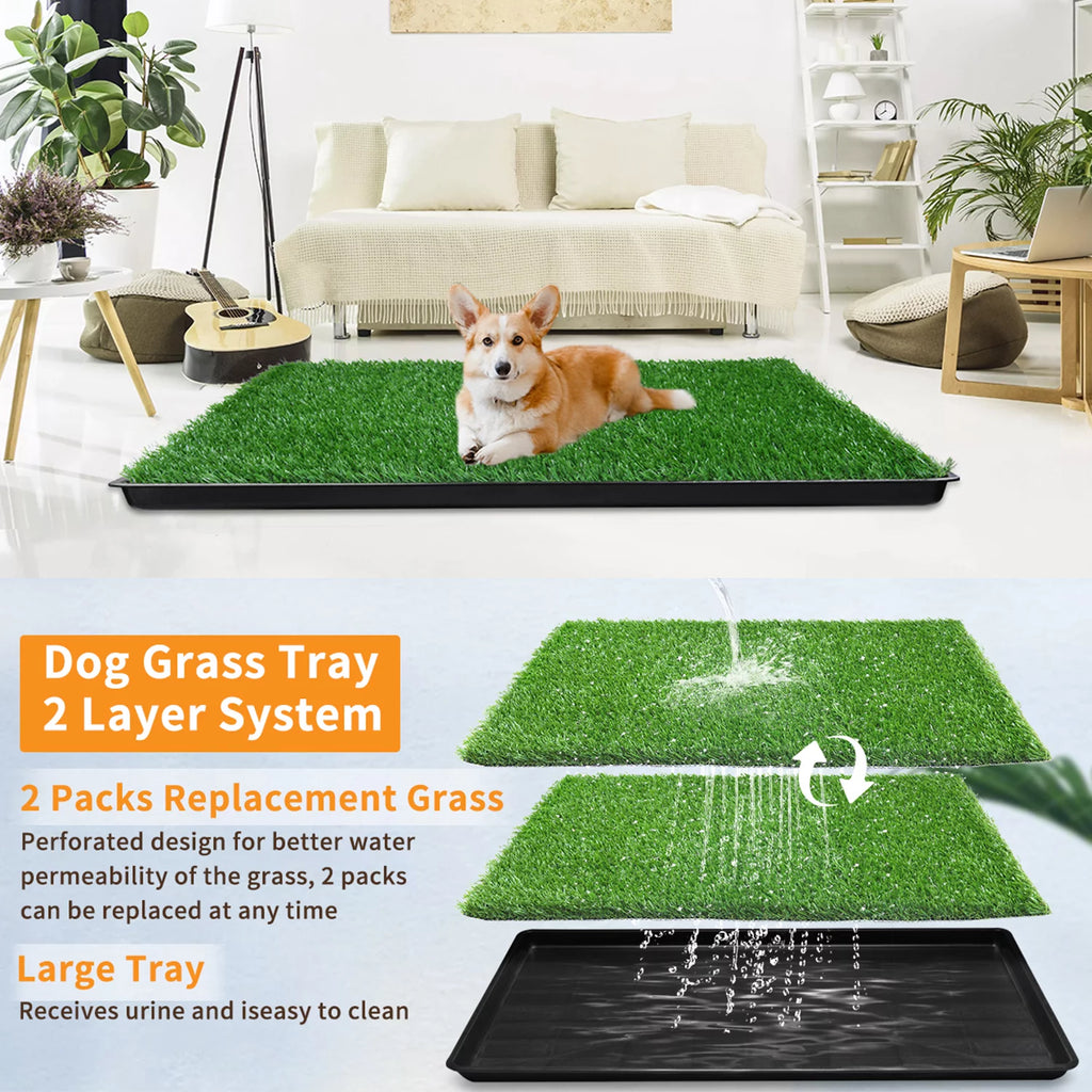 2-Pack Replacement Artificial Grass Pad with Drainage Holes X42104