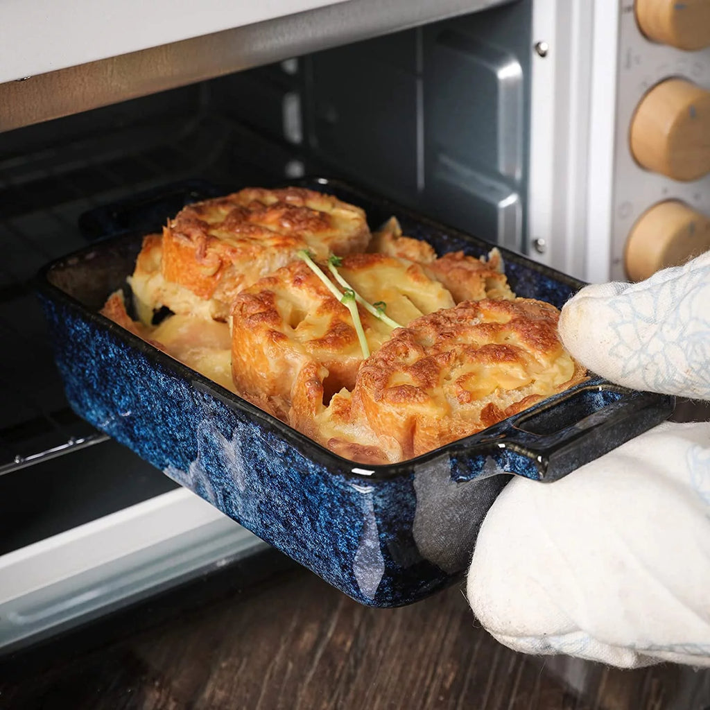 7-Piece Porcelain Blue Bakeware Set V419149