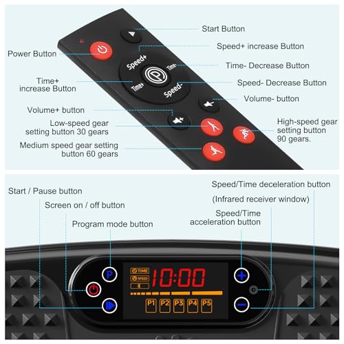 Whole Body Vibration Plate Exercise Machine with Resistance Bands R2999