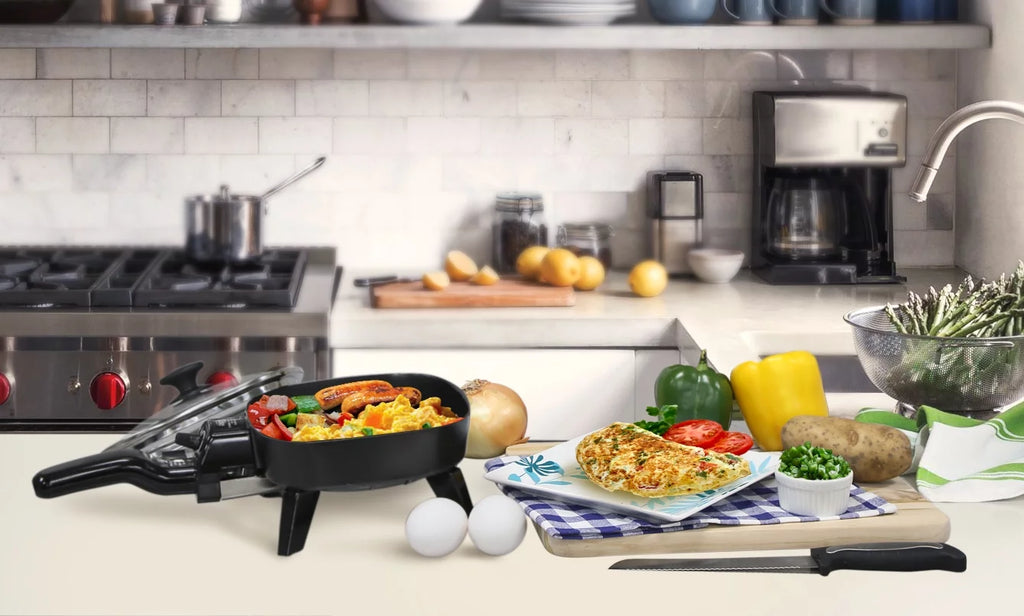 7" Electric Skillet with Glass Lid C4843