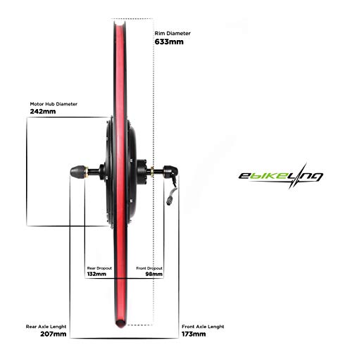 1500W 1200W Waterproof Ebike Conversion Kit with Battery Direct Drive 700C Front or Rear Wheel S564752