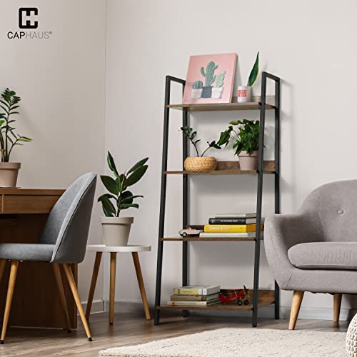 Dark Grey 4-Tier Ladder Shelf W7629