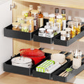 3 Pack Pull Out Cabinet Organizer, 15.7 Deep Drawers (Black) M1481