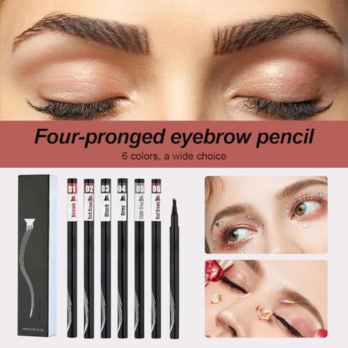 2Pcs Microblading Eyebrow Pen 4 Fork Tip Y57368