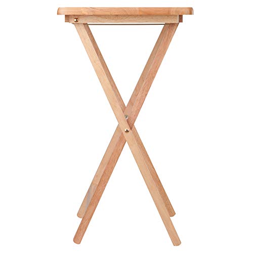 Set of 2 Foldable Snack Tables, 26", Natural H3699