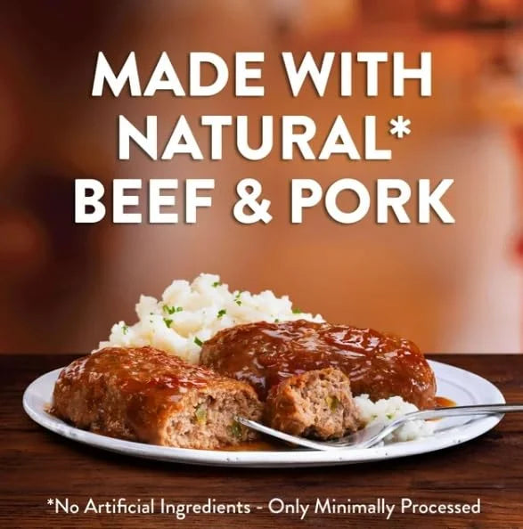 Variety Pack Classic Ketchup Glazed Meatloaf Meal 9.875 oz and Roast Tender White Turkey Frozen Meal 9.625 oz Pack of 8 B76326