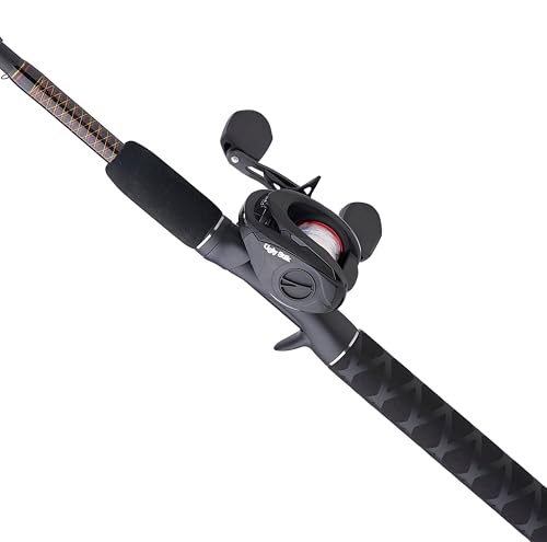 Low Profile Baitcast Reel and Fishing Rod Combo J584059