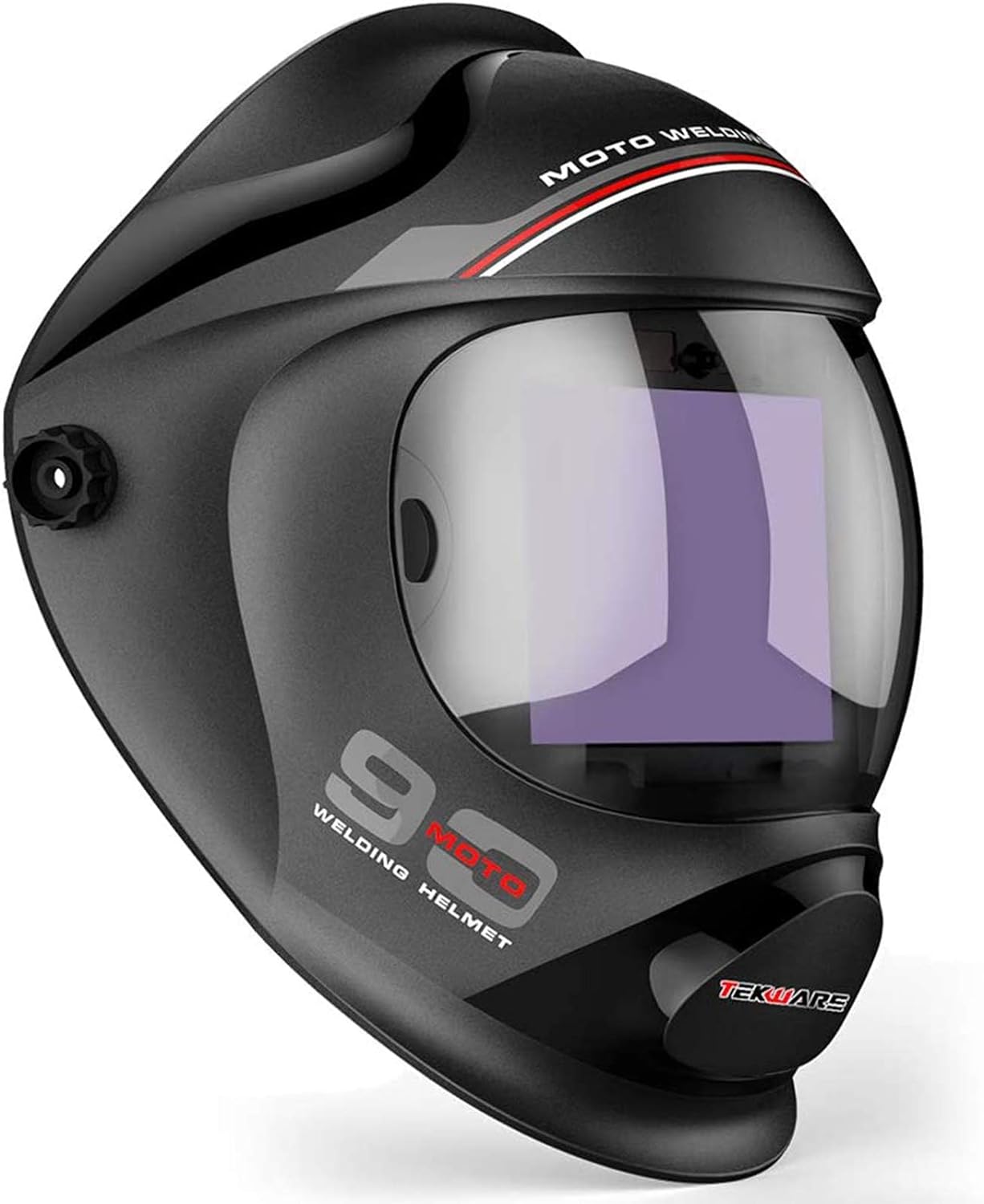 Large Viewing True Color Solar Powered Auto Darkening Welding Helmet 4 Arc Sensor Wide Shade Range 4/5-9/9-13 Welder Mask K293525