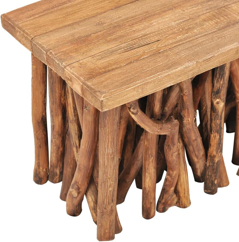 Solid Reclaimed Wood and Teak Wood Coffee Table R75319