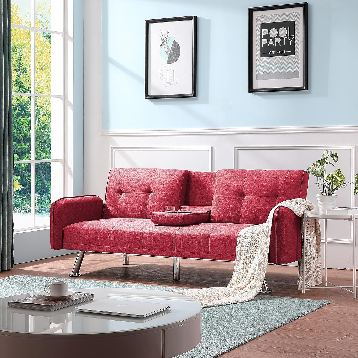 Red Sofa Bed A2642