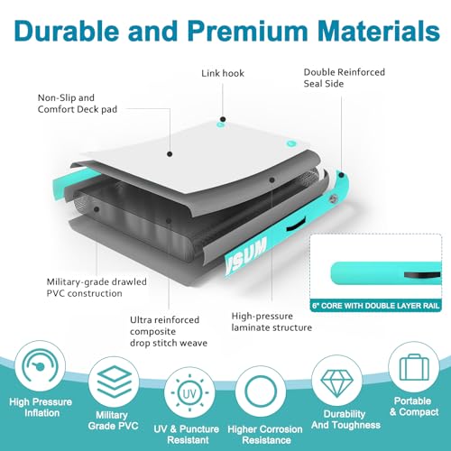 Inflatable Floating Dock Platform with None-Slip Surface E377