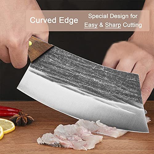 6.3'' Stainless Steel Meat Cleaver with Pear Wood Handle H57831
