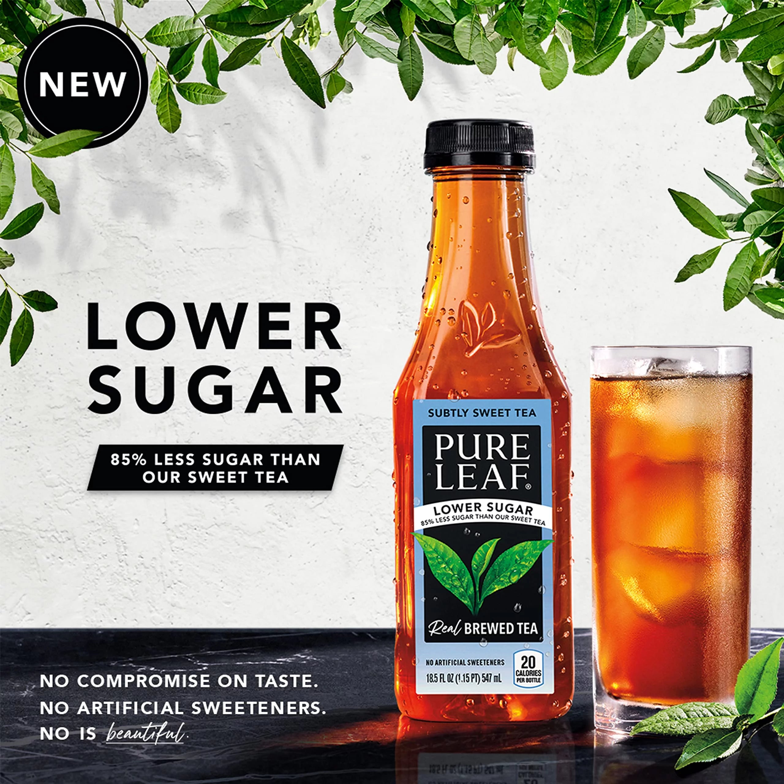 18.5 Ounce Bottles (Pack Of 12) Subtly Sweet Iced Tea E9968