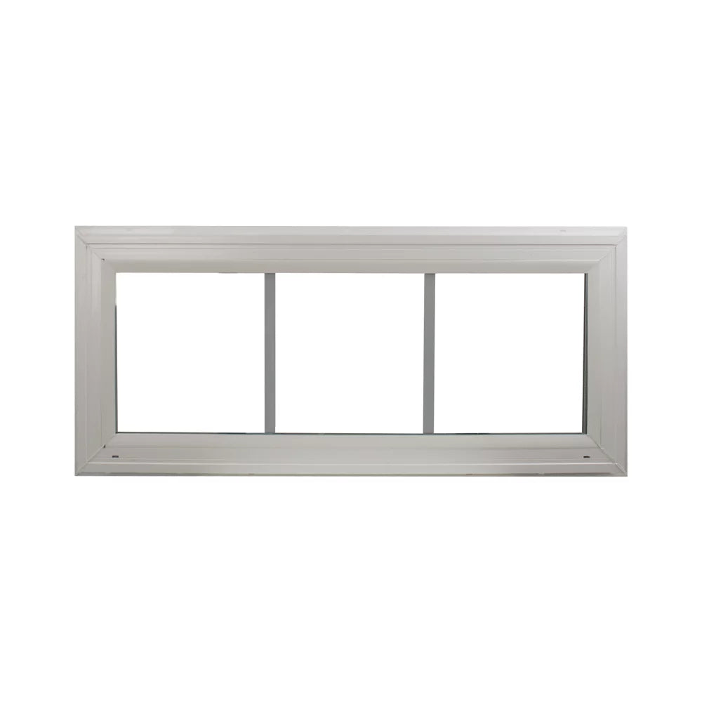Double Pane Vinyl Transom Window 24" x 10" with Grids Non-Opening Low-E Glass G720557