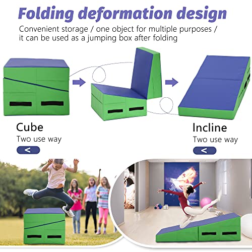 48"x24" Folding Incline Cheese Wedge Gymnastics Mat T8293