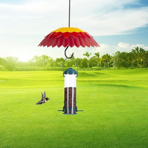 Red Hanging 8 inch Bird Feeder Dome Cover M876