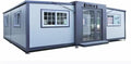 19 x 20 FT Foldable Prefab House with 1 Bathroom, 2 Rooms, and 1 Kitchen H25661
