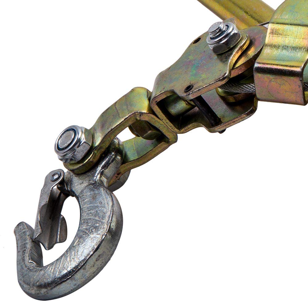 2 Ton Heavy Duty Hand Puller with Cable Rope Hooks 4400LB Metal Gear Pack of 2 M28411