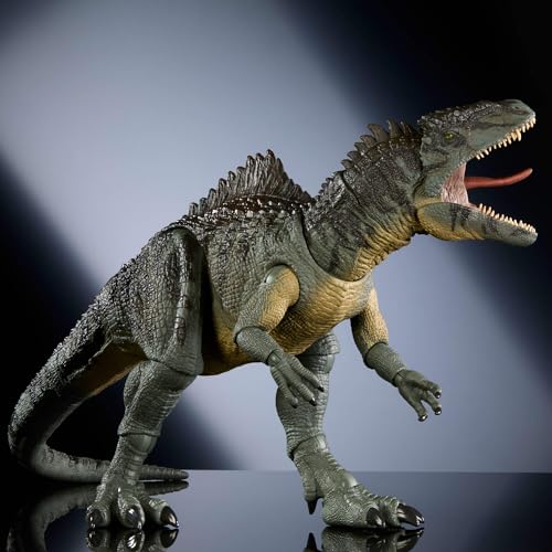 Giganotosaurus Dinosaur Figure, 21 Articulations, Glass Eyes, Wired Tail, Posable Tongue W949058