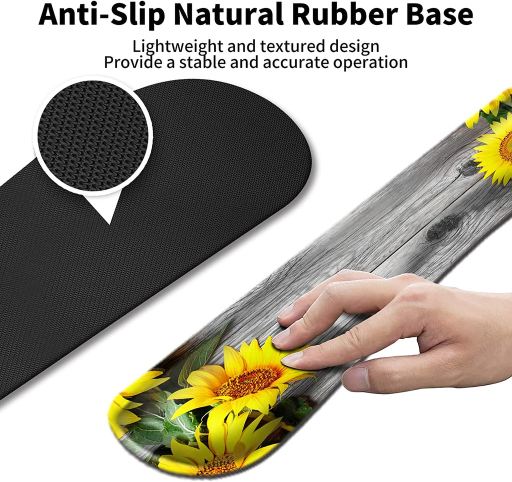 Ergonomic Memory Foam Keyboard Wrist Rest and Mouse Pad Set Z72090