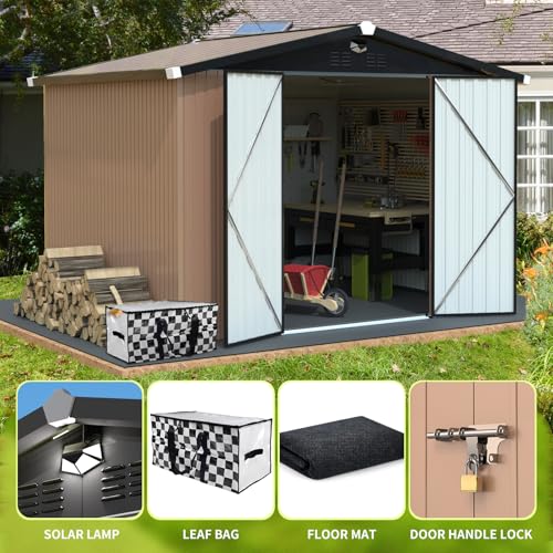Metal Storage Shed 10x12 with Lockable Doors S414