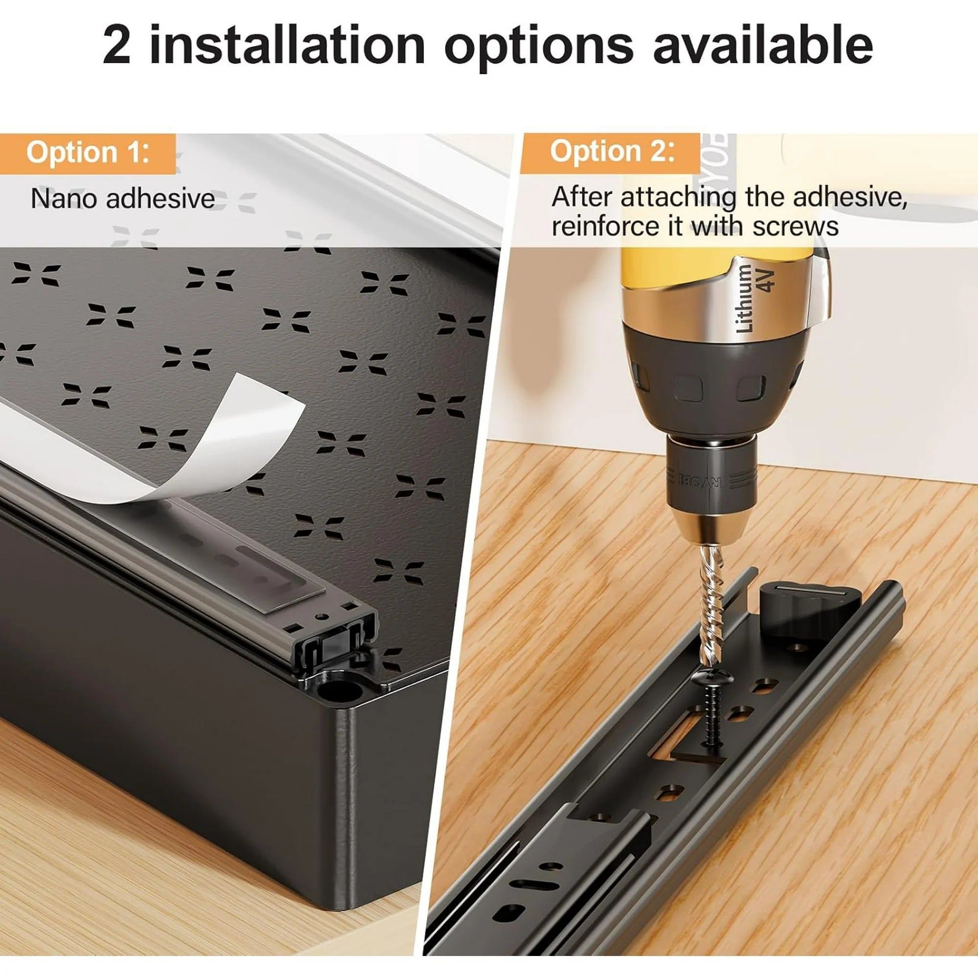 3 Pack Pull Out Cabinet Organizer, 15.7 Deep Drawers (Black) M1481