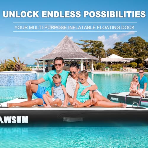 Inflatable Floating Dock Platform with None-Slip Surface E377