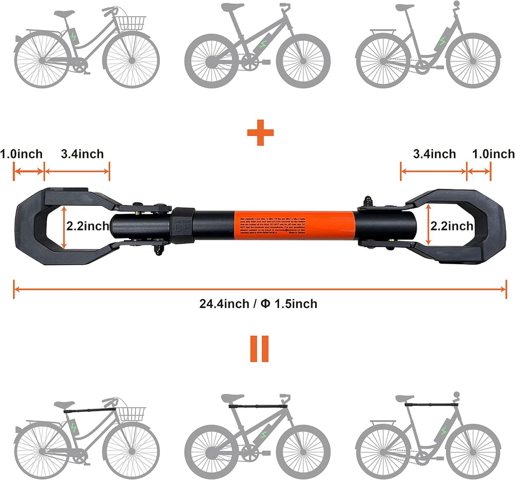 Platform Bike Rack for 2" Hitch Fits Up to 2 X 70 lbs Bike with Up to 5" Fat Tires B75185
