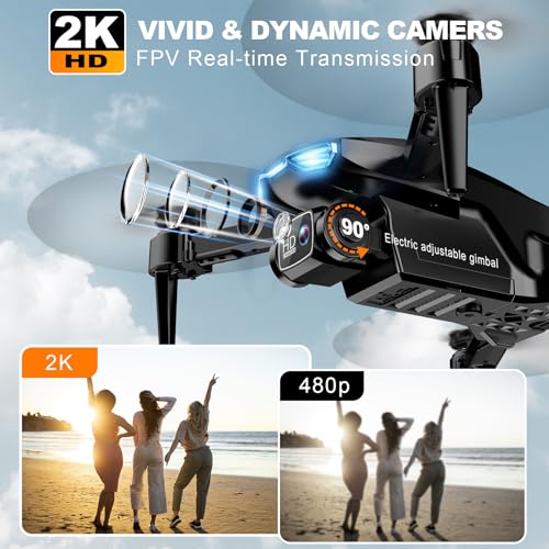 2K HD FPV Drone with Camera, 2 Batteries I6069