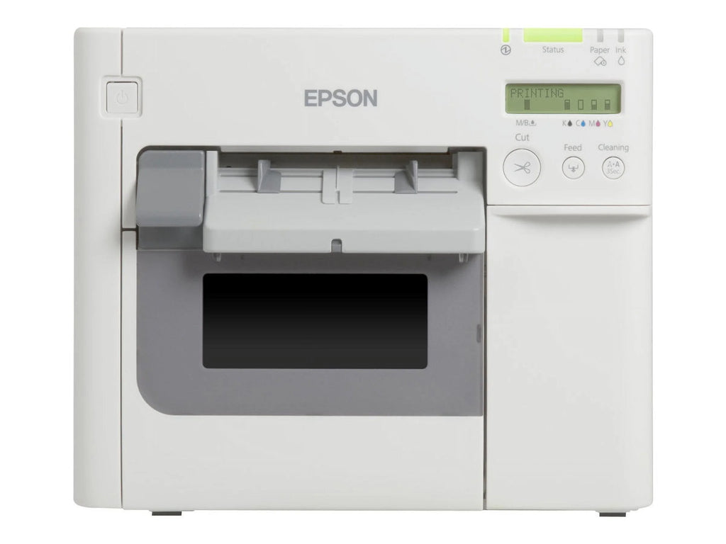 White Desktop Inkjet Label Printer with Cutter M238279