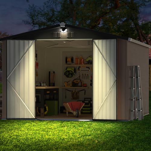 Metal Storage Shed 10x12 with Lockable Doors S414