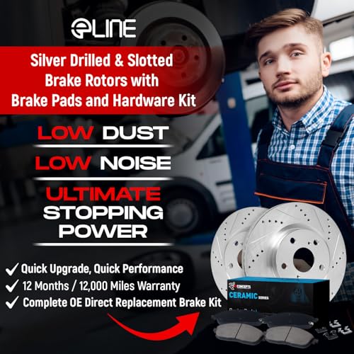 Front Rear Ceramic Brake Pads and Rotors Kit X662876