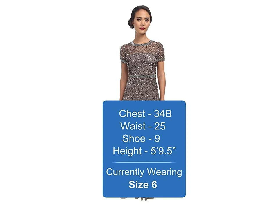 Cap Sleeve Beaded Gown X197