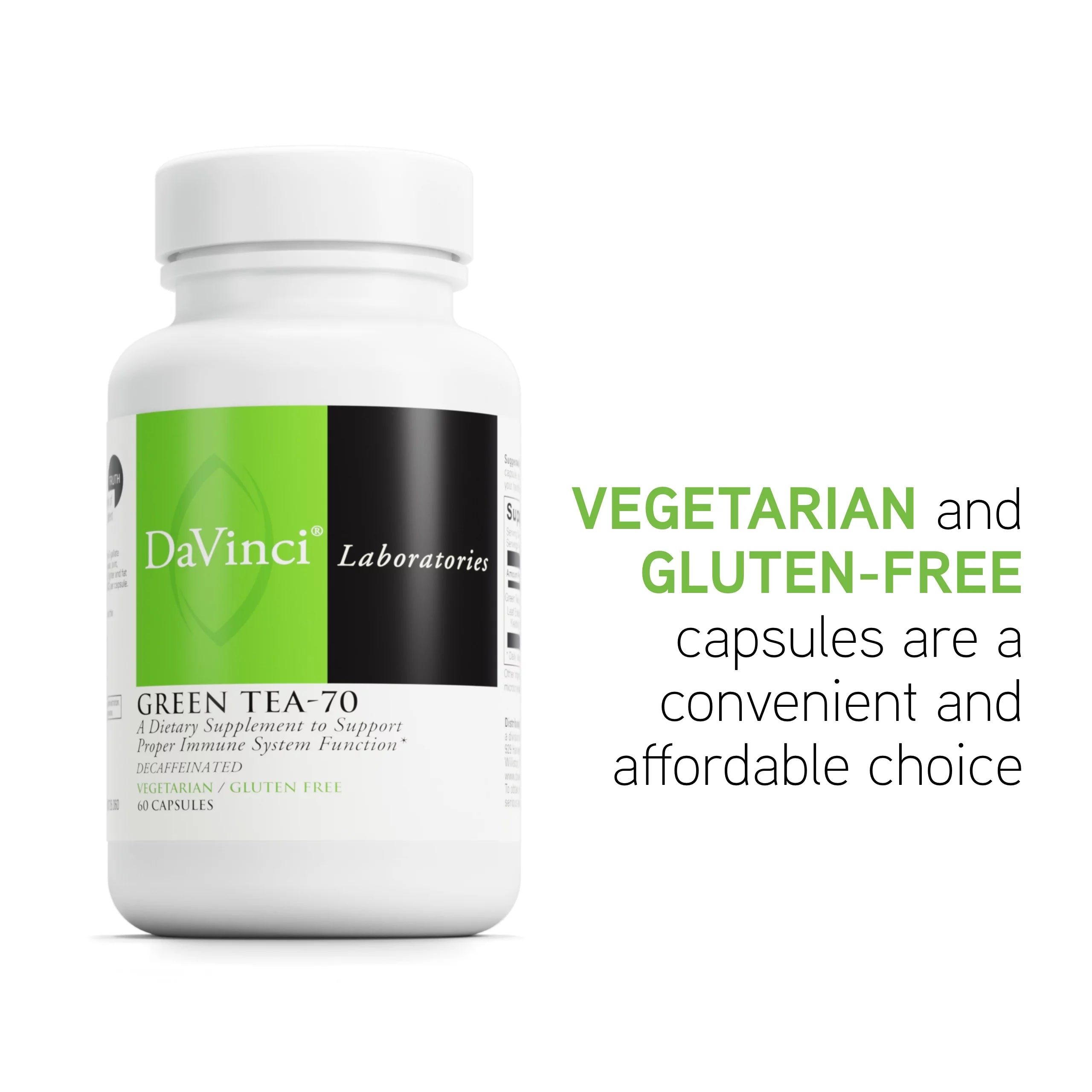Decaffeinated Green Tea 60 Vegetarian Capsules D89979