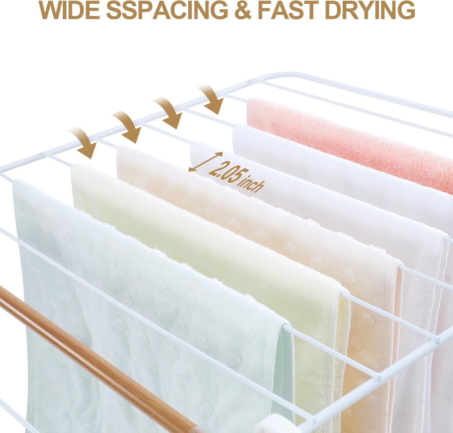 Collapsible Metal Drying Rack with Wheels N881627