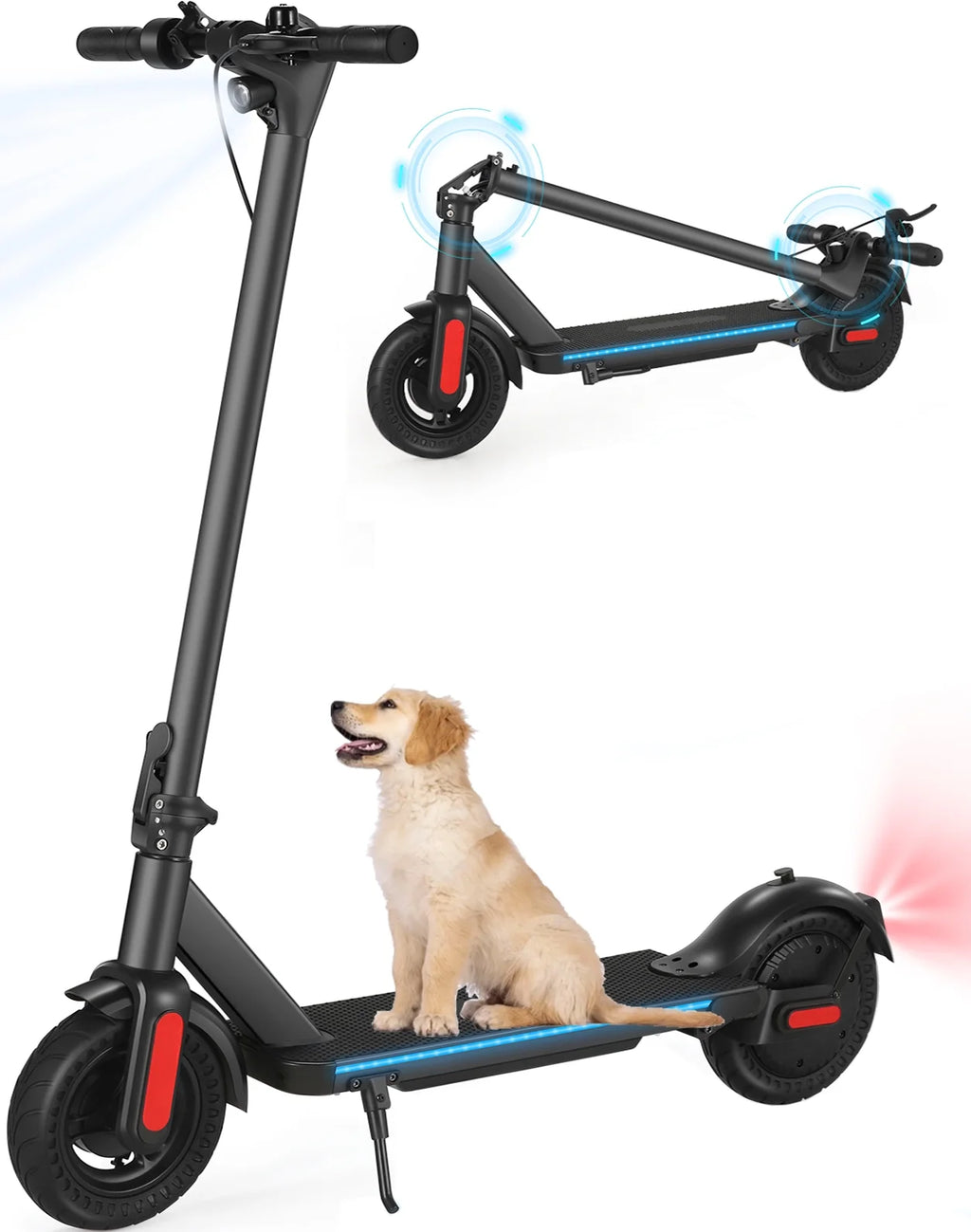 500W Foldable Electric Scooter, 10" Wheels, 20 mph, 20 mile Range, Dual Brakes F377799